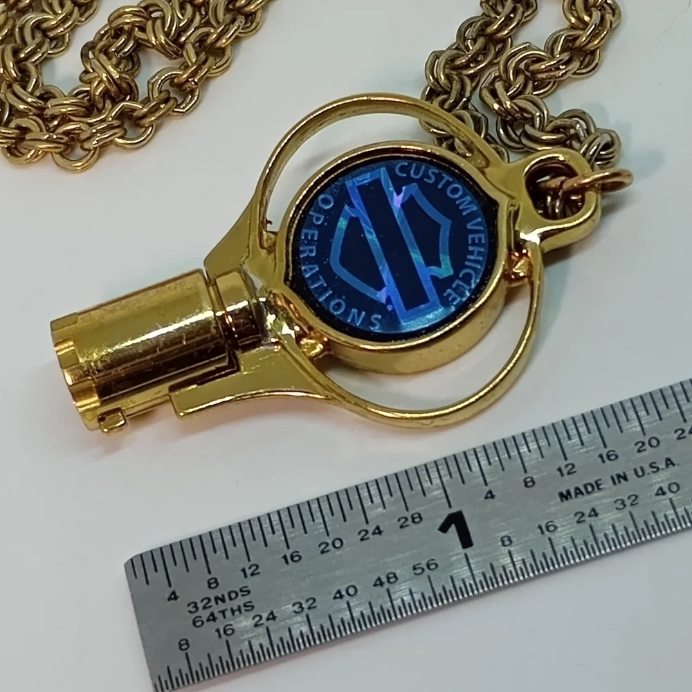 * Harley Davidson CVO Custom Vehicle Operations Gold Tone Key Necklace